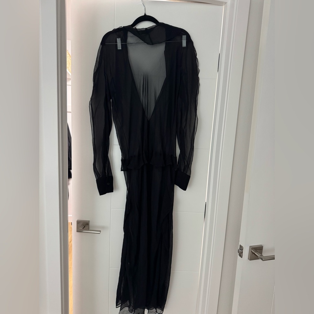 Christopher Esber Sheer Black Maxi Dress - Picture 5 of 6